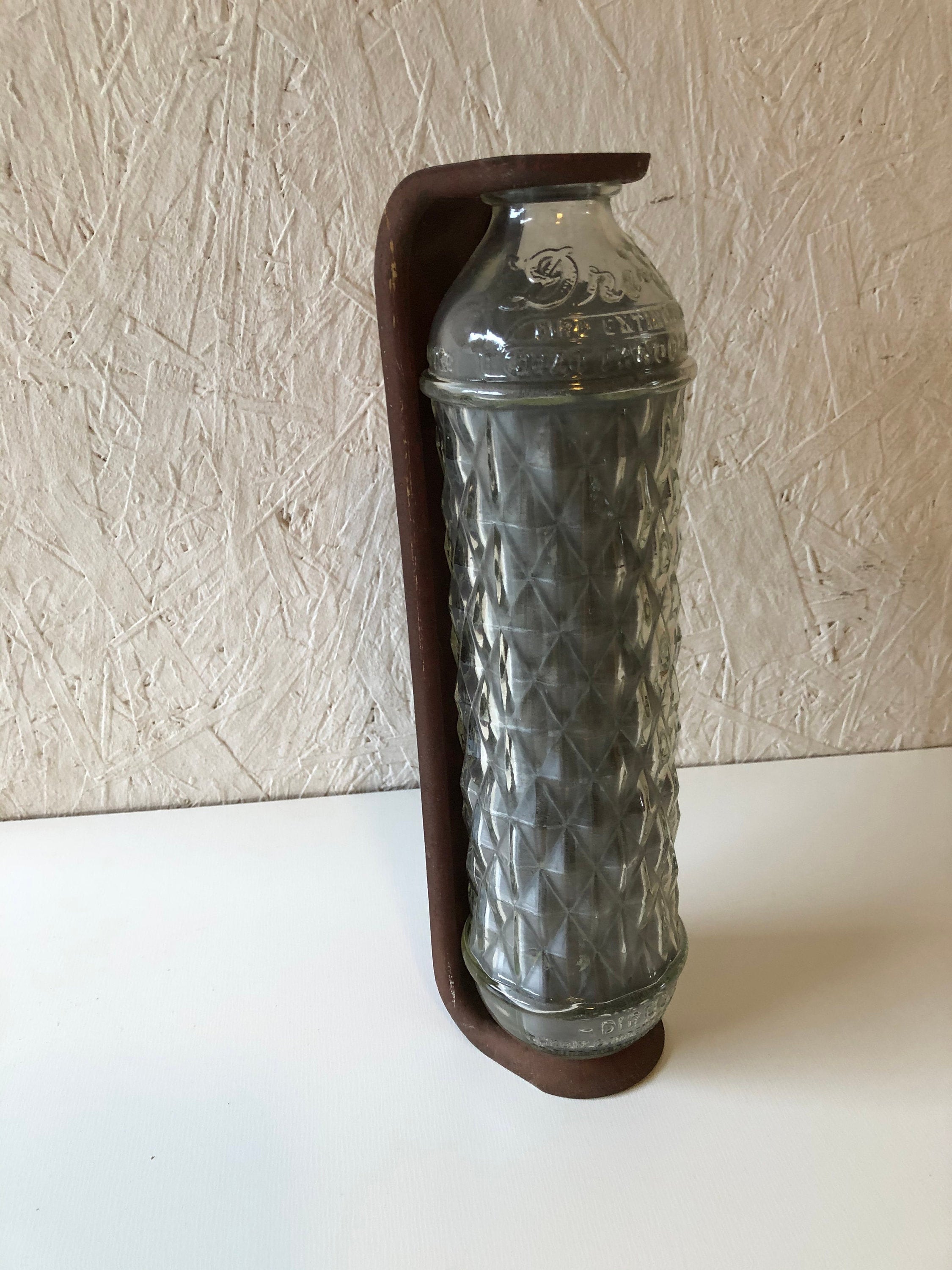Vintage Rare Antique Glass Fire Extinguisher with Dry Powder Etsy
