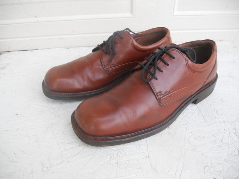 Vintage Men/'s Brown Ecco Leather Lace Up Casual Shoes 11-11 12 FREE SHIPPING