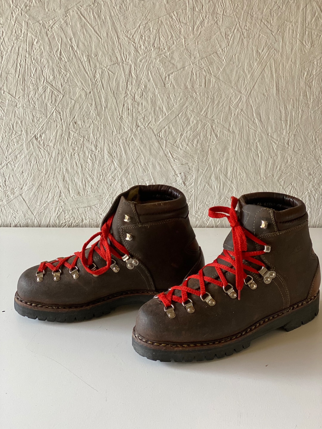 Vintage Lowa Alpine Hiking Boots Leather Mountaineering Dark - Etsy