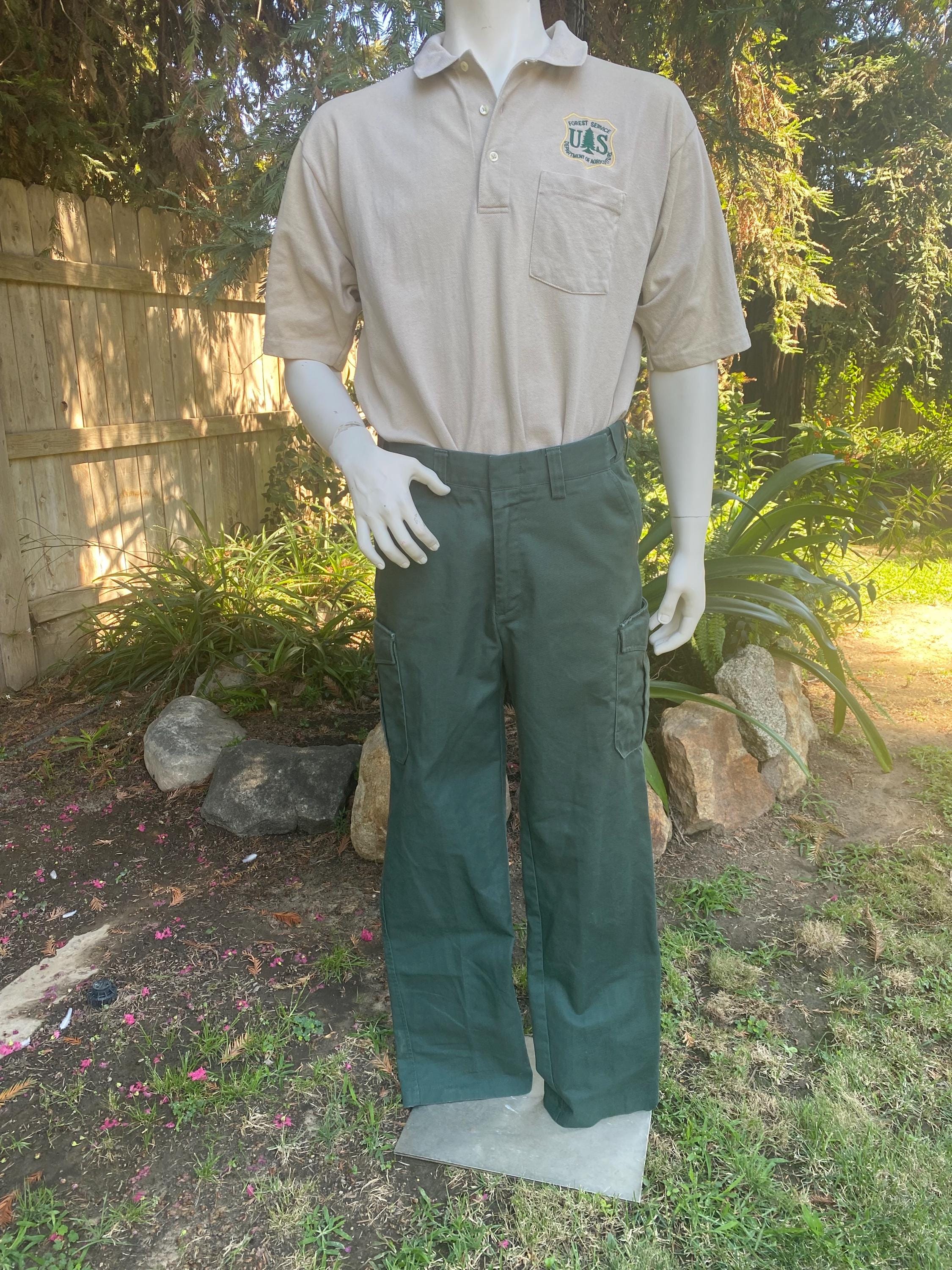 Vintage Forest Service Pants Dark Green Department of Agriculture