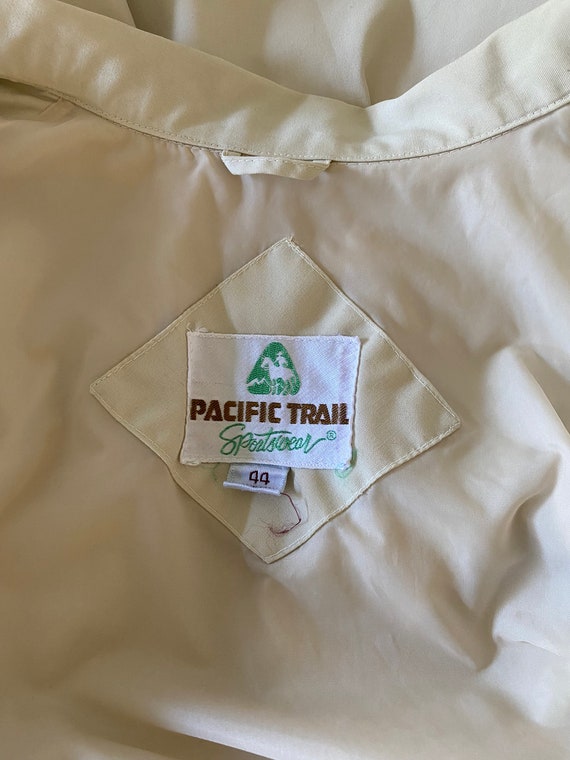 Vintage Pacific Trail Jacket Zip Up Beige Lightwe… - image 7