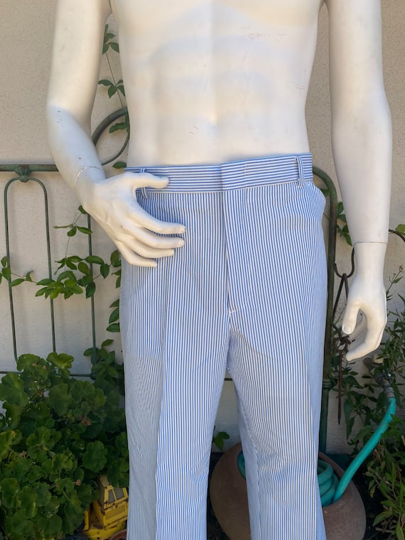 Vintage 80s Striped Pants // Straight Leg Haband Men Slacks