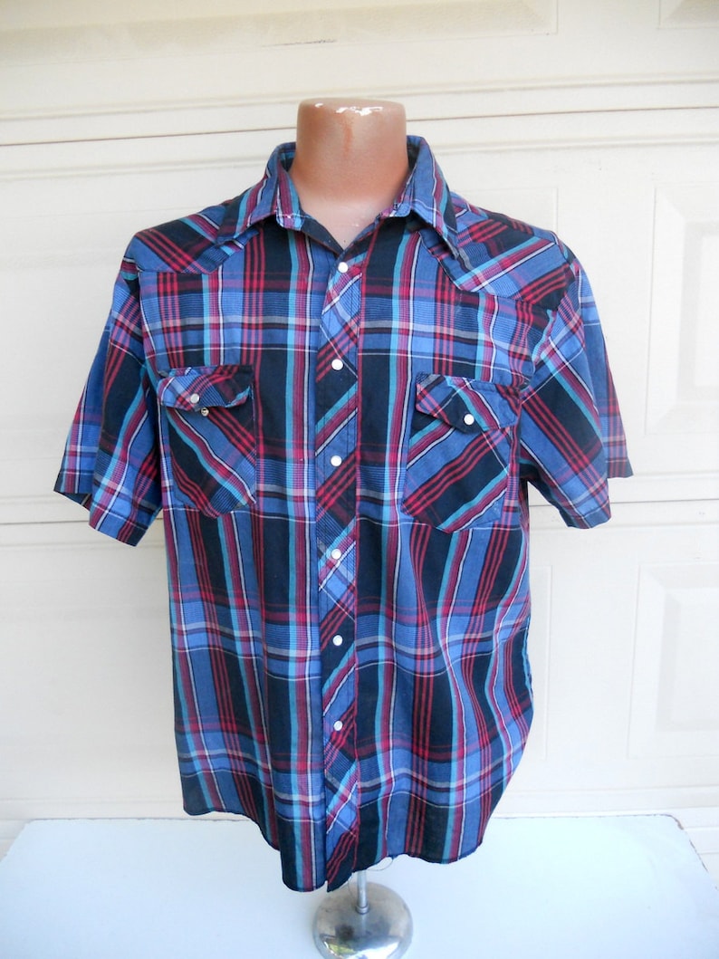 Hopioneer Men/’s Button Down Short Sleeve Shirt 100/% Cotton Button Up Plaid Casual Shirt Regular fit