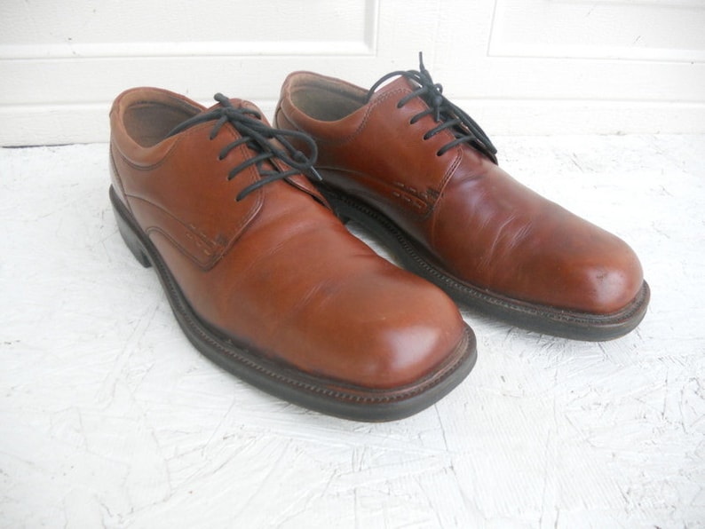 Vintage Men/'s Brown Ecco Leather Lace Up Casual Shoes 11-11 12 FREE SHIPPING