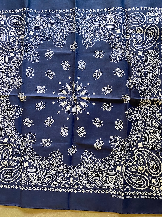 Vintage Deadstock Bandana Scarf New Unused Cotton Hav A Hank