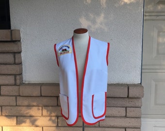 Vintage Official Good Sam Club Staff Shirt Vest RV Camping Northern California Travel Uniform Women Men Small