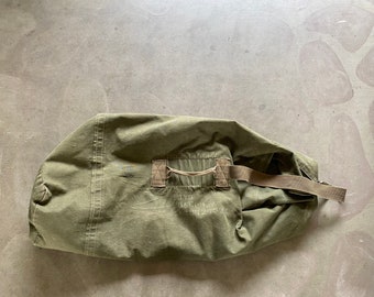Vintage Military Duffle Bag Extra Large 40" Olive Green USAF Canvas Duffel Shoulder Bag