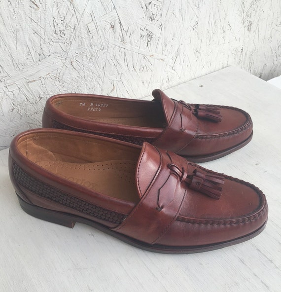 Vintage Men's Cordovan Footjoy Fringe Loafer Dress Shoes 7 | Etsy