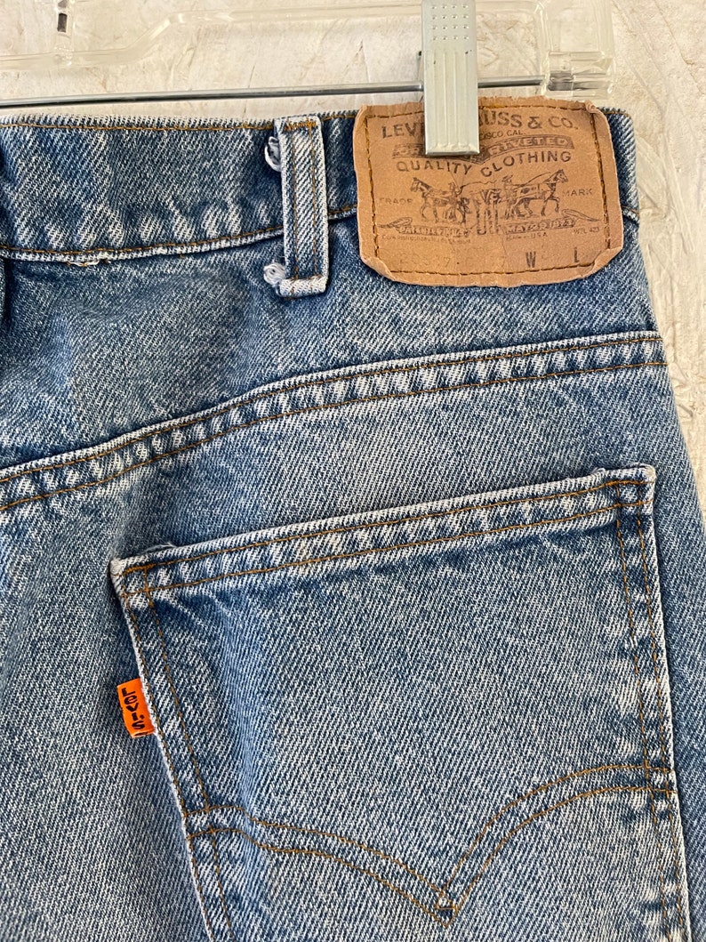 vintage 20517 Levis Orange Tab Jeans / Stone Wash Levis Orange Tab Straight Leg Fit Waist 32 image 2