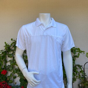 Vintage Givenchy Monsieur Shirt Designer Solid White Polo Shirt Size L