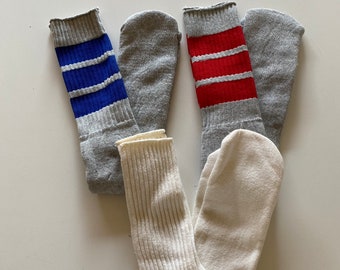 Tube Socks Mens Over The Calf Odor-Eaters DEADSTOCK Vintage 1980s 1990s Athletic Socks Solid White Skate Socks Fits Shoes 6-12