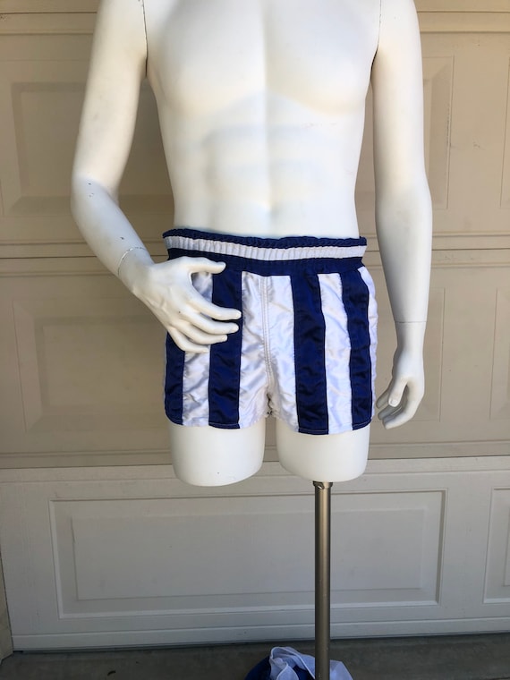 Vintage 60s 70s Athletic Shorts Striped Sports Sho