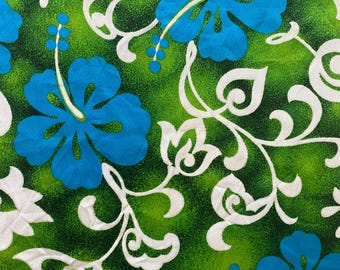 Vintage 60s 70s Hawaiian Barkcloth Fabric Remnant 3/4 Yard