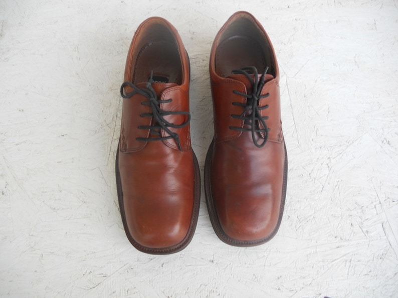 Vintage Men/'s Brown Ecco Leather Lace Up Casual Shoes 11-11 12 FREE SHIPPING