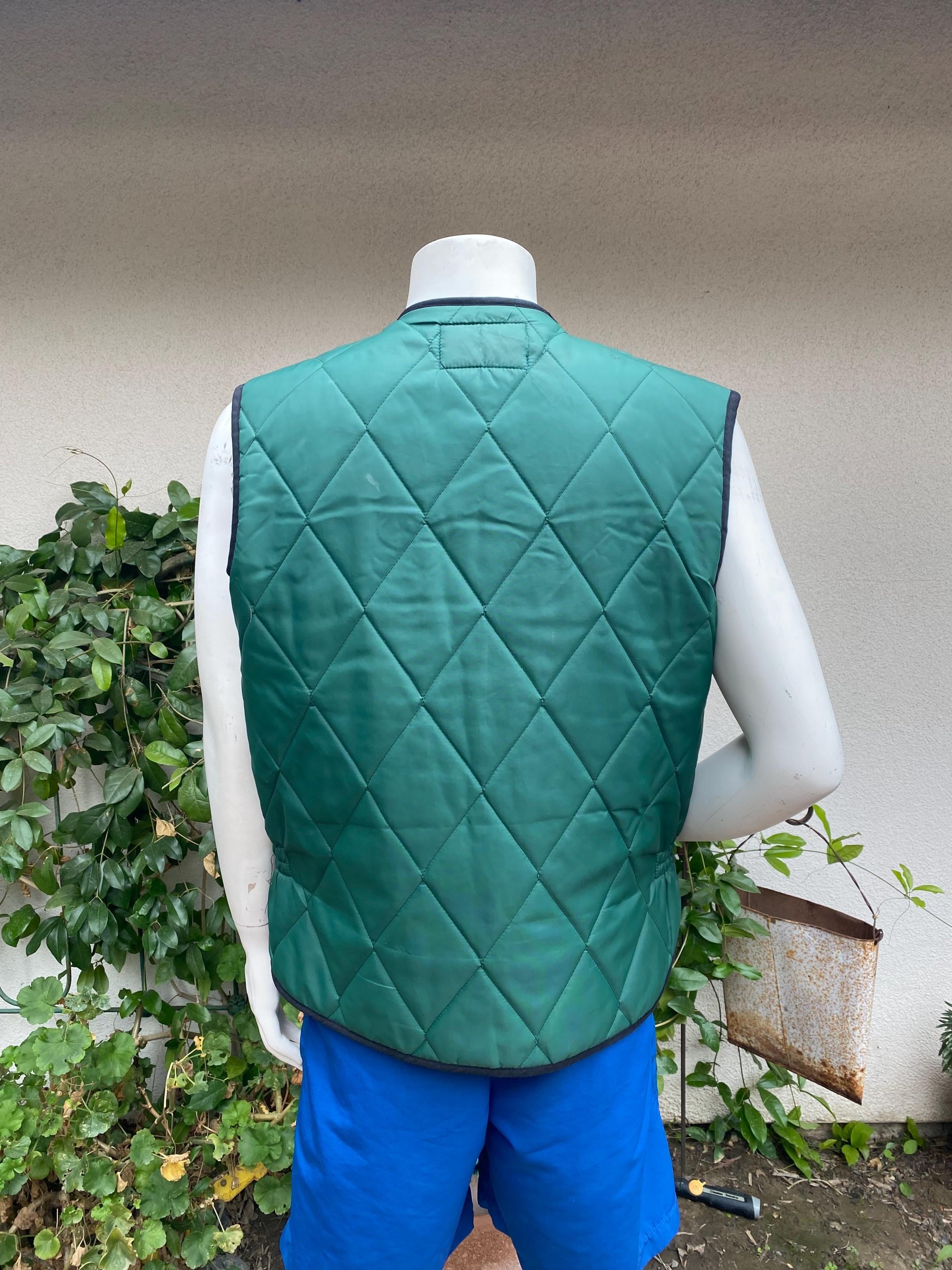 70-80s USA製 Lee Outerwear Quilted Vest Lee quilted vest olive - Black & Blue Shop