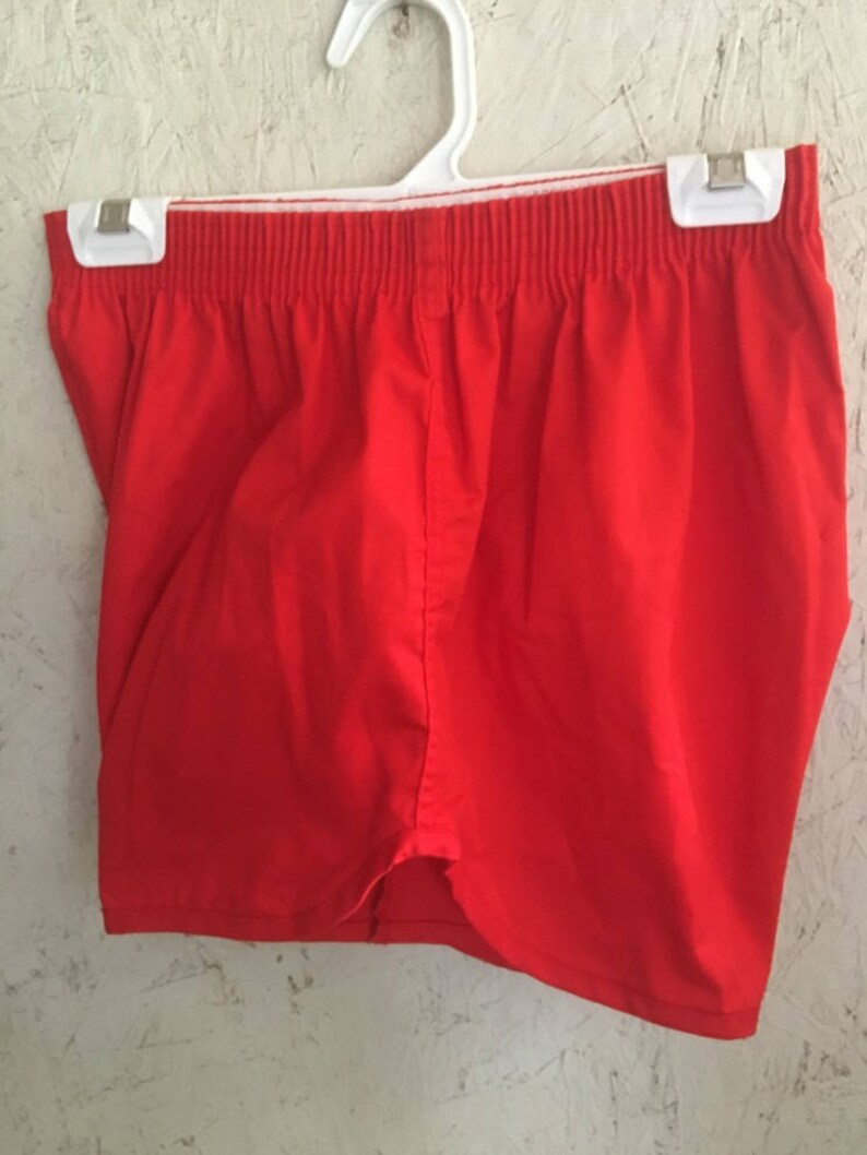 70s 80s Men's Red Athletic Shorts Short Shorts 2628 Waist Etsy