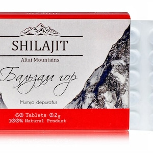 Shilajit Tablets from Altai Mountains 100% pure, no fillers, or additives