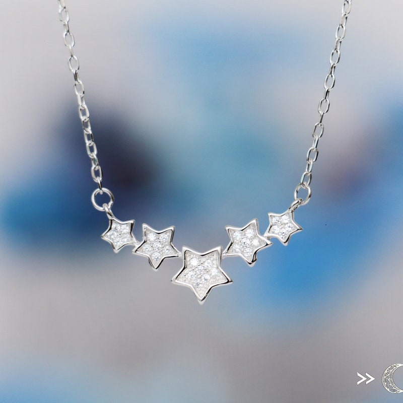 925 Sterling Silver Star Necklace main image 0