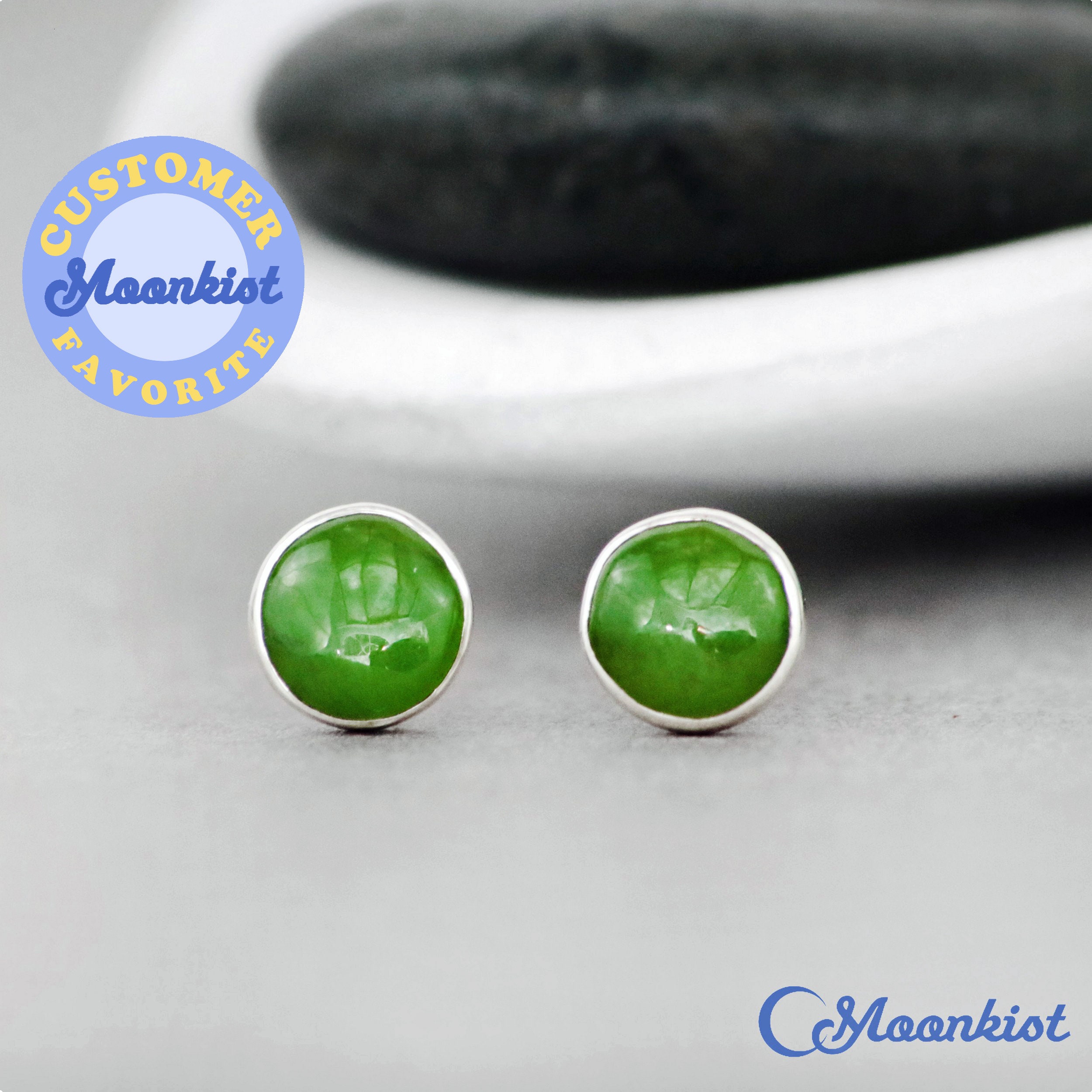 Jadeite stud earrings outlet