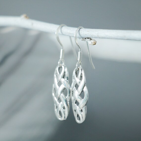 Oval Celtic Knot Earrings Sterling Silver Celtic Earrings | Etsy Oval Celtic Knot Earrings Sterling Silver Celtic Earrings | Etsy