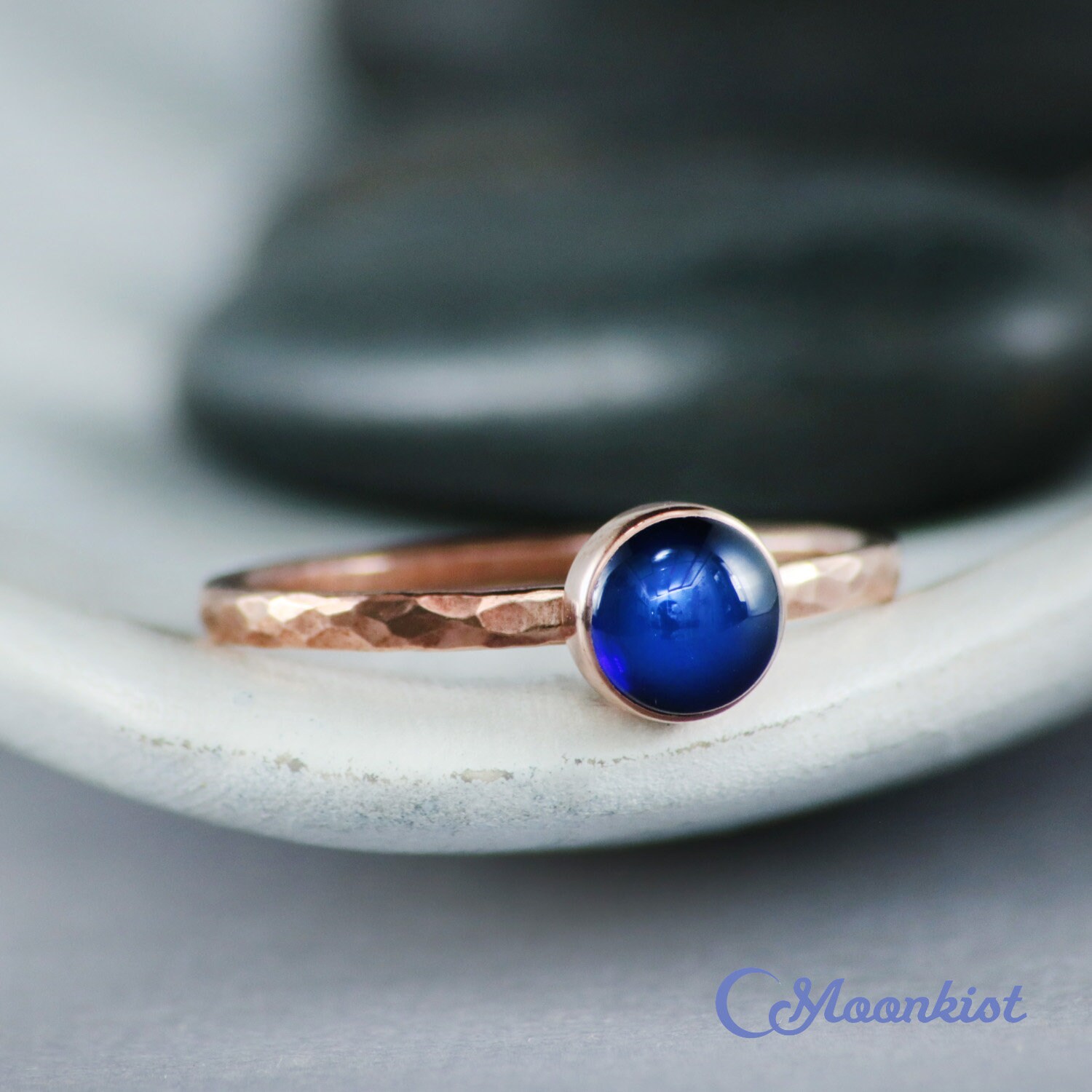 スピールフォーム　サーカスリング Copper Sapphire Ring, Blue Sapphire Copper Ring, Copper