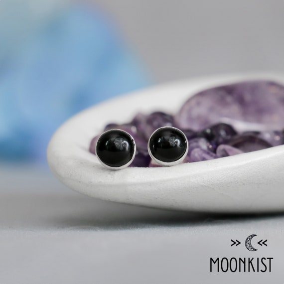 Black Onyx Sterling Silver Post Earrings Black Onyx Sterling Silver Post Earrings