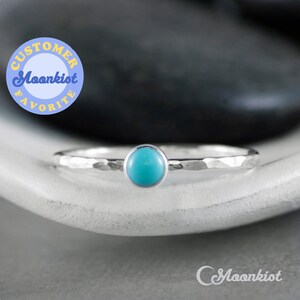 Silver Turquoise Pinky Ring main image 1