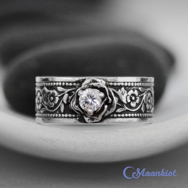 Flower Promise Ring for Her Sterling Silver Daisy Ring Etsy