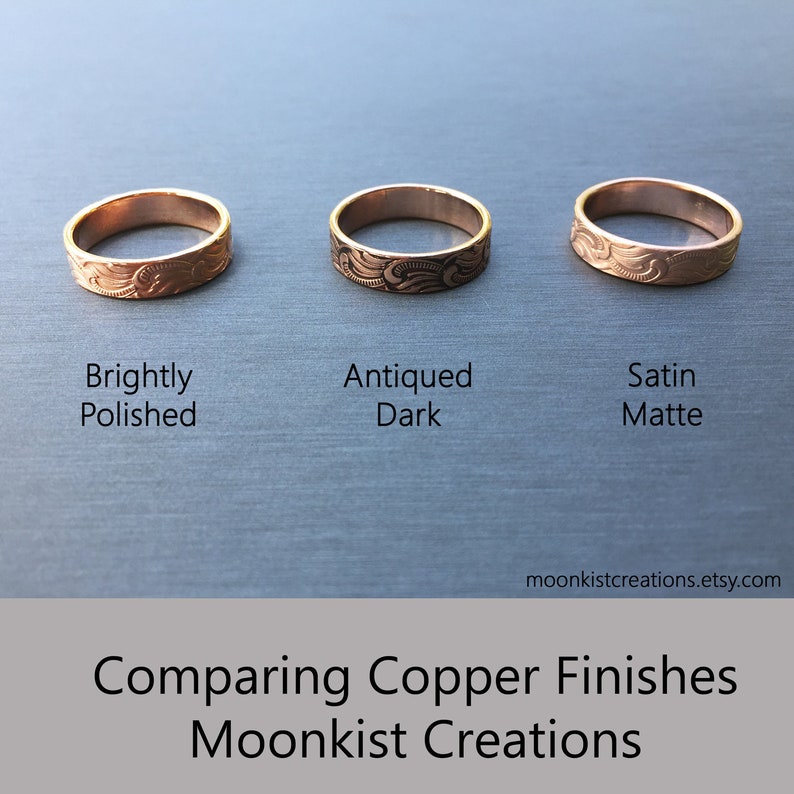 Moonkist Copper Jewelry Finish Options