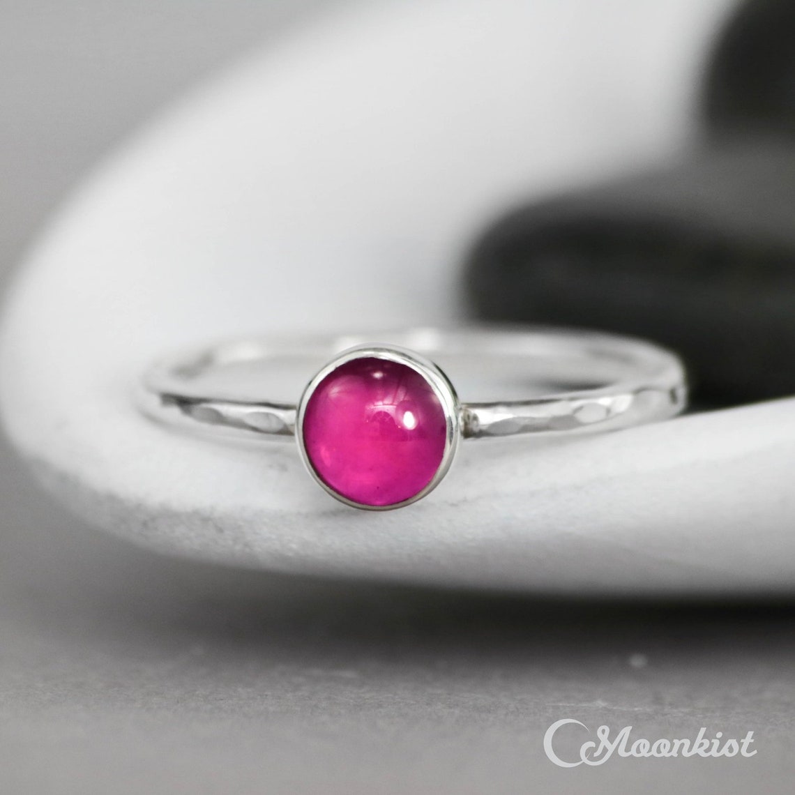Echter Rubin Ring Pink Rubin Stapelring Sterling Silber Etsy.de