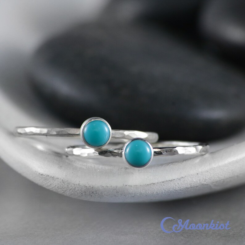 Silver Turquoise Pinky Ring main image 0