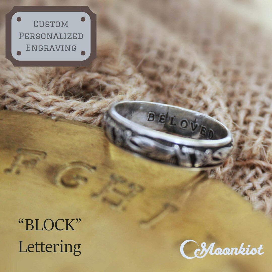 Custom Personalized Inside Ring Engraving for Engagement Rings