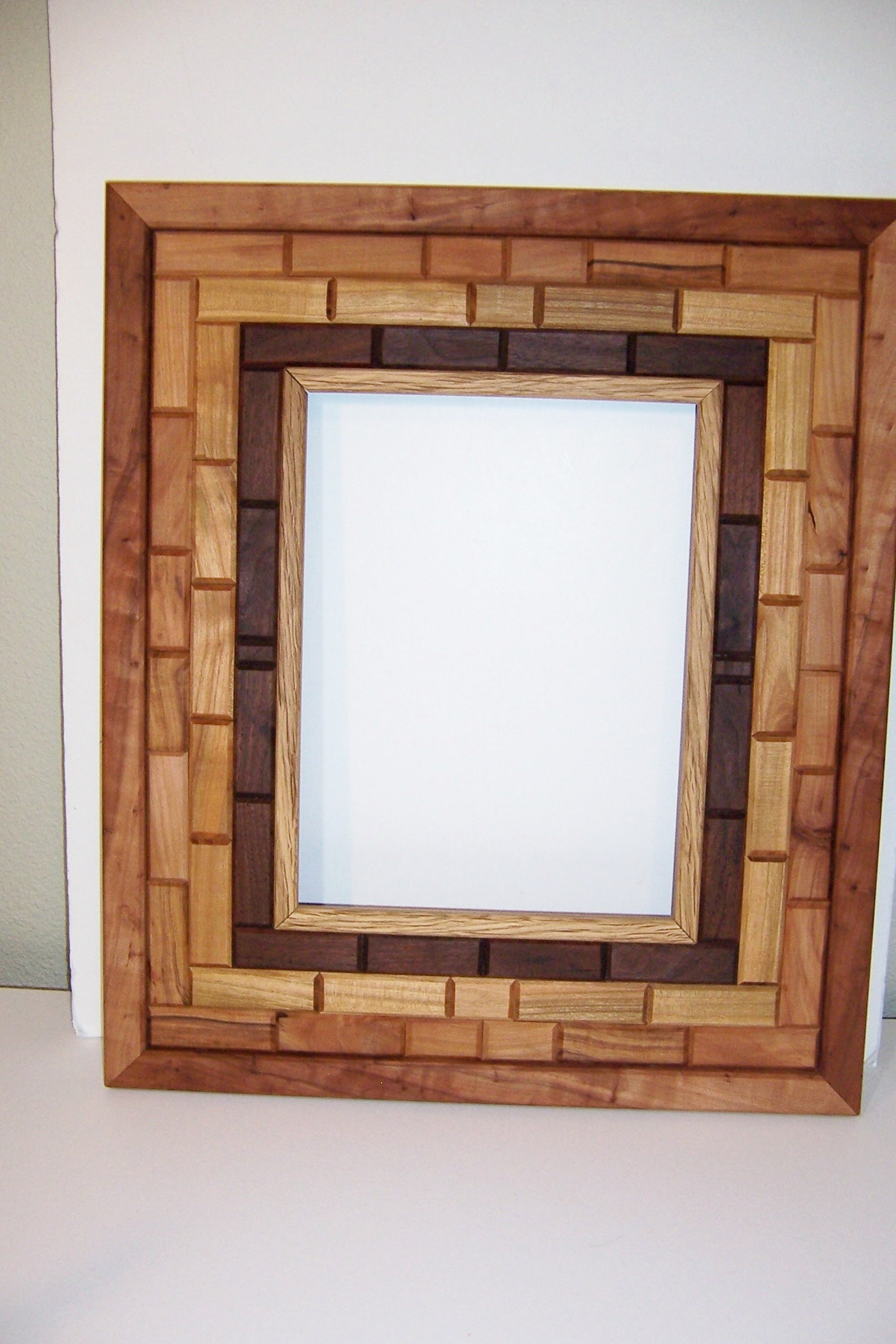 Handcrafted Wood Frame, Large Wood Frame, PNW Wood Frame, Wood Inlay Frame, Rustic Wood Frame Etsy
