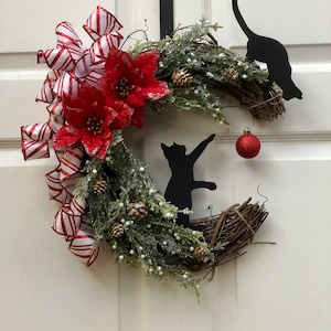 Christmas Cat Wreath
