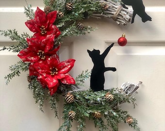 Cat Christmas Wreath