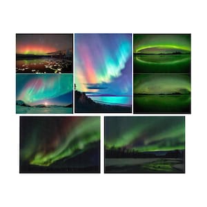 5-AURORA BOREALIS 3D Lenticular Postcards,  Northern Lights, 4x6 Greeting Cards