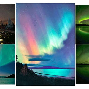 AURORA BOREALIS: 3 Lenticular 3D Postcard Greeting Cards -  Northern Lights