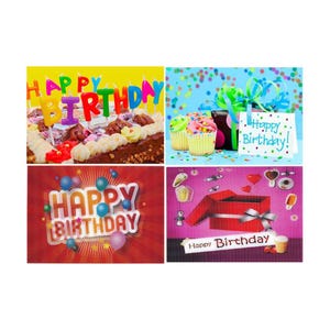 Alles Gute zum Geburtstag wünscht 3D Lenticular Postkarten, , 4x6 Grußkarten