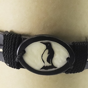 BLACK PENGUIN - Tagua Bracelet - Vegan, Organic - Native Design - Hand Made by women in Ecuador - Fair Trade - NEW