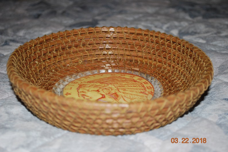 Pine Needle Basket Indian Head
