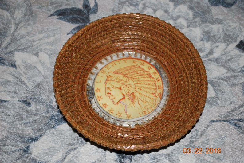 Pine Needle Basket Indian Head
