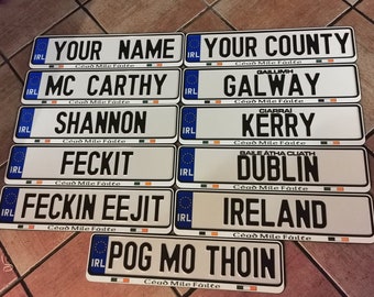 Irish License Plate Etsy