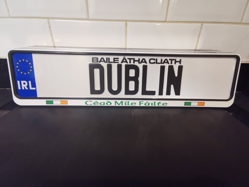 Customised Irish License Plate Ireland Your Name / County & Etsy