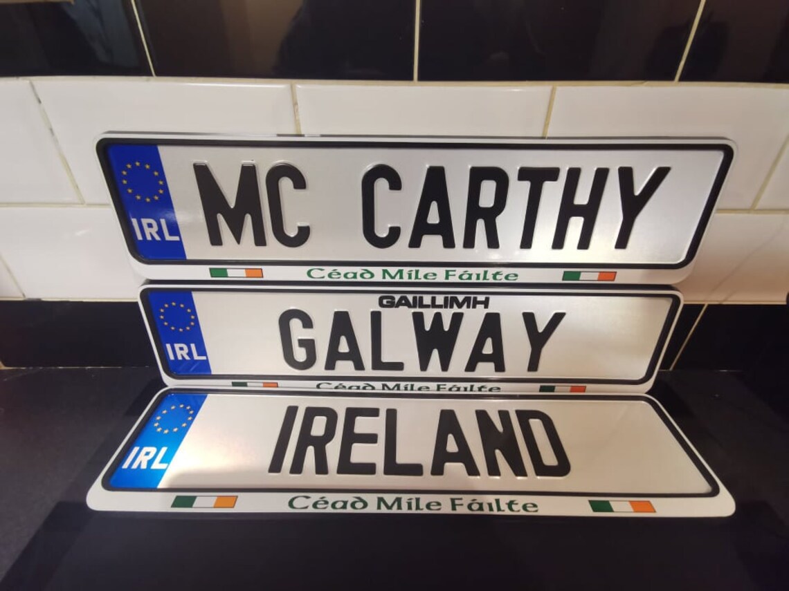 Customised Irish License Plate Ireland Your Name / County & Etsy