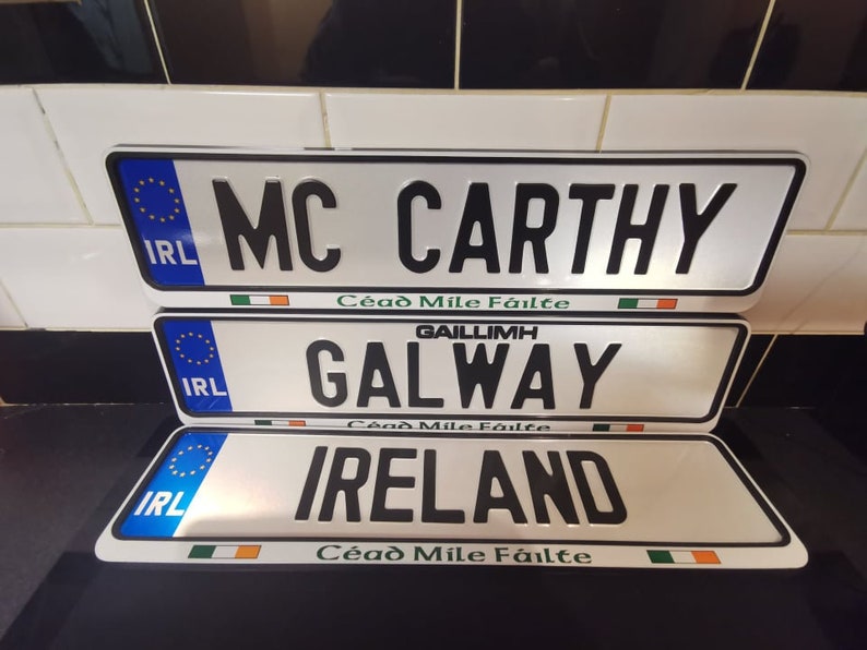 Customised Irish License Plate Ireland Your Name / County & Etsy