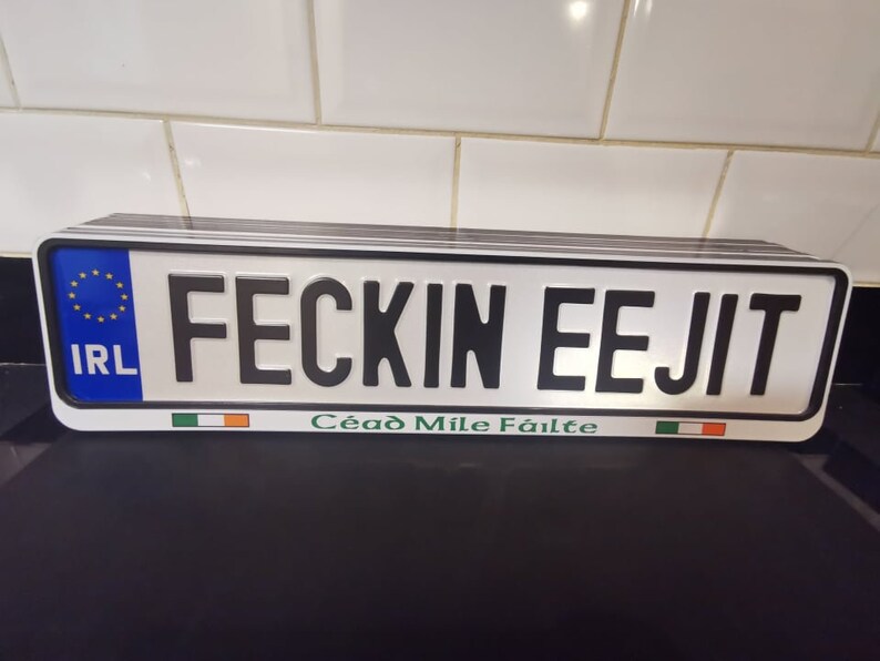 Customised Irish License Plate Ireland Your Name / County & Etsy