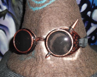 customized copper steampunk goggles