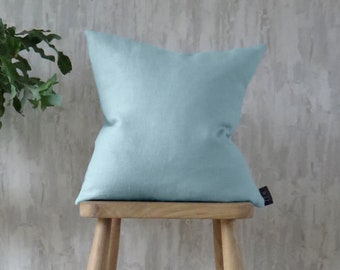 Duck Egg Blue Cushion, Linen