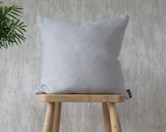 Light Grey Cushion, Linen (Cloud)