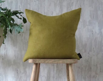 Chartreuse Cushion, Linen Yellow Green